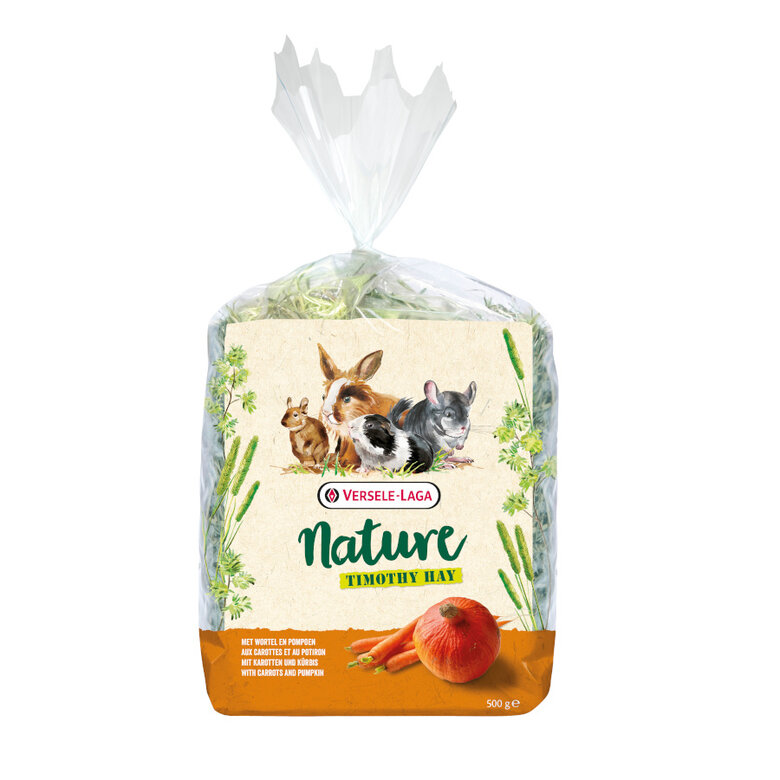 500 g Versele-Laga Nature Timothy heno Zanahoria y Calabaza para roedores y conejos